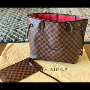 Authentic Louis Vuitton Neverfull MM Damier Ebene